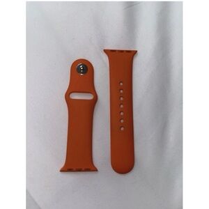 Hermes Bright Orange Silicone apple Watch Band